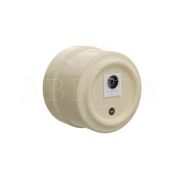 Розетка фарфоровая SAT слоновая кость «АВРОРА»