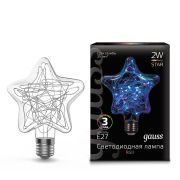 Лампа Gauss LED Vintage Star 2W E27 115*155mm RGB 160802008