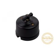 Выключатель проходной керамика черный матовый