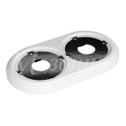 Рамка пластиковая 2-местная, белый, серия «Усадьба»