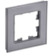 BRITE Рамка 1-мест. РУ-1-2-БрСе стекло серый IEK