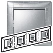 Legrand Valena Алюминий модерн Рамка 4-ая гориз