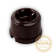 Розетка с заземлением керамика коричневый