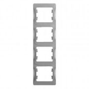 SE Glossa Алюминий Рамка 4-я, вертикальная GSL000308