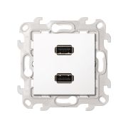 Simon 24 Белый Коннектор 2хUSB 2.0 тип A
