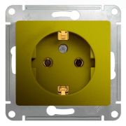 SE Glossa Фисташковый Розетка с заземлением GSL001043