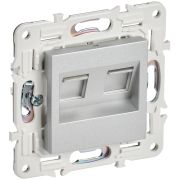 IEK SKANDY Серебряный Розетка компьютерная двойная RJ45 кат.5E SK-K03S.