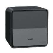 Mureva Styl Переключатель с подсветкой, открытой установки, Антрацит IP55 MUR35024