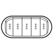 Legrand Celiane Титан Комплект клавиш к 5-клавишному выключателю с подсветкой 068320