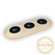 Рамка Colony керамическая тройная слоновая кость