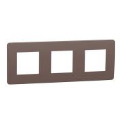Schneider Electric Unica Studio Шоколад/Бежевый Рамка 3-постовая