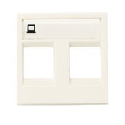 Накладка для 2-х суппортов/разъёмов типа 2017... и/или 2018..., 2-модульная, серия Zenit альпийский белый