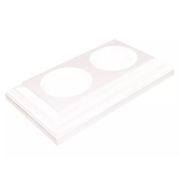 Рамка 2-местная дерево «Престиж», белый