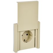 IEK FORTE&PIANO Ваниль Розетка с/з со шт с крышкой винтовое крепление 16А IP44 FP421.