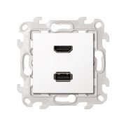 Simon 24 Белый Коннектор HDMI+USB 2.0