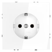 Розетка встраиваемая VOLTUM S70 с заземлением 16А, (белый глянцевый)