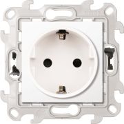 Simon 24 Белая Розетка 2К+3 с защитными шторками Push&Go