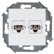 Simon 15 Белая Розетка ТЛФ 2-ая RJ11, винт.зажим