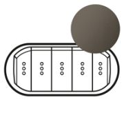 Legrand Celiane Графит Комплект клавиш к 5-клавишному выключателю с подсветкой 067906