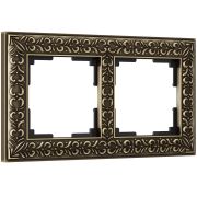 Рамка ANTIK на 2 поста Бронза a050947