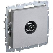 IEK BRITE BASE Алюминий Розетка TV прох РТВ10-0-БрА.