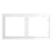 Рамка пластиковая VOLTUM S70 на 2 поста, (белый глянцевый)