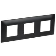 IEK SKANDY Черный Рамка 3-ая SK-F03Bl.