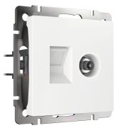 W1181301/ Розетка ТВ+Ethernet RJ-45 6 cat.(белый)