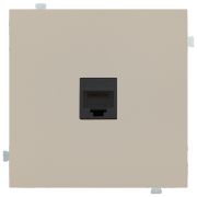Лицевая панель для одиночной информационной розетки латте