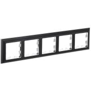 BRITE Рамка 5-мест. РУ-5-Бр хром/черный IEK