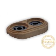 Рамка двойная «Старое дерево» на бревно