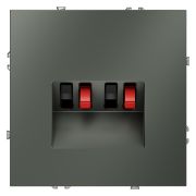 Розетка акустическая встраиваемая VOLTUM S70 4-местная, (титан)