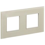 IEK SKANDY Стекло Бежевый Рамка 2-ая SK-F22B.