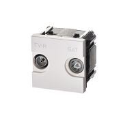 Розетка TV-R-SAT одиночная с накладкой, серия Zenit, альпийский белый