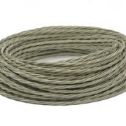 Провод ретро витой ПРВ 2х0.75 титановый шелк