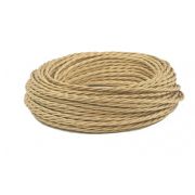 Провод ретро витой ПРВ 3х2,5 бронзовый шелк