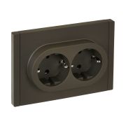 IEK FORTE&PIANO Серый Розетка 2-я с/з со шт безвинтовое крепление 16А FP323.