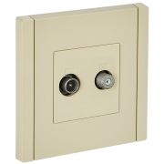 IEK FORTE&PIANO Ваниль Розетка двойная TV+SAT FP438.