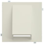 Лицевая панель для вывода кабеля крем матовый