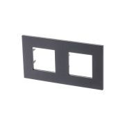 Рамка 2-постовая, серия Zenit, цвет антрацит