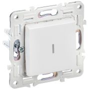 IEK SKANDY Арктический белый Выключатель 1-клавишный с индикацией 10А SK-V07W.
