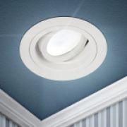 ЭРА KL84 WH Светильник алюминевый MR16/GU5.3,12V/220V, 50W белый Б0054346