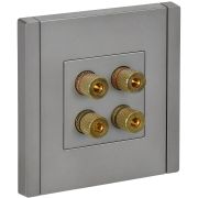 IEK FORTE&PIANO Сталь Аудиорозетка 4-мест. FP539.