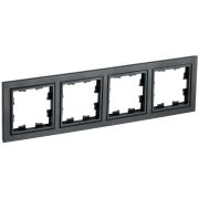 IEK BRITE BASE Черный Рамка 4-м РУ-4-БрЧ.