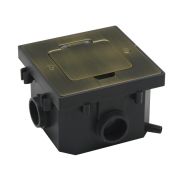 120901 BS Люк IP44 с розеткой 2к+з, в комплекте с коробками, латунь SimplyConnect