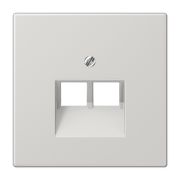 JUNG LS 990 Светло-серая Накладка 2-ой наклонной ТЛФ/комп розетки