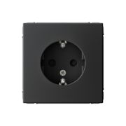 Systeme Electric ArtGallery Карбон Розетка с заземлением со шторками, 16А, механизм