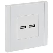 IEK FORTE&PIANO Белый Розетка USB A+A 3,1А FP249.