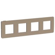 Schneider Electric Unica Studio Песочная/Антрацит Рамка 4-ная
