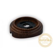 Рамка одинарная «Темный дуб лак» на бревно